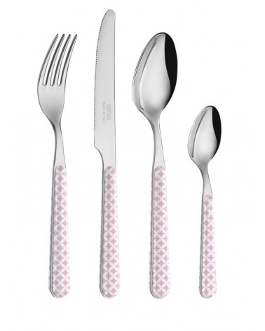 Set 24 Pieces Modern Cutlery - Optical Pink -  - 