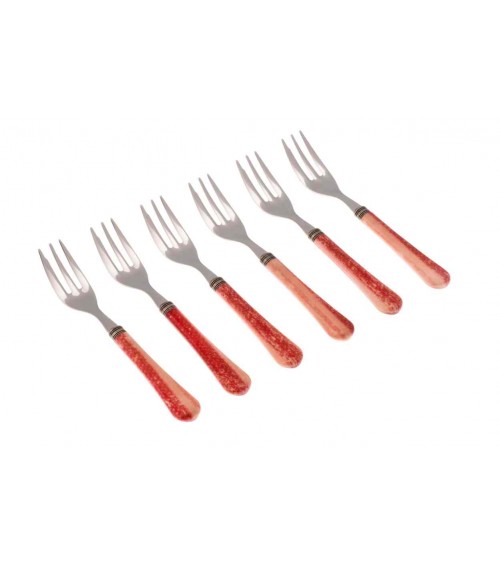 Set 6 Pcs Cake Forks - Boston Special Cutlery in Vintage 70s Style -  - 