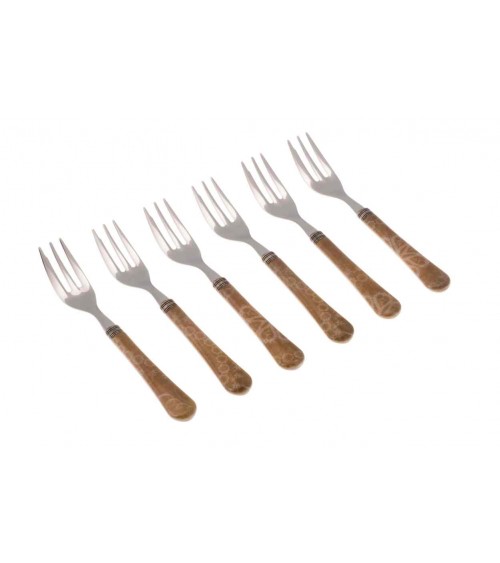 Set 6 Pcs Cake Forks - Boston Special Cutlery in Vintage 70s Style -  - 