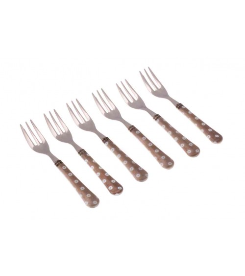 Set 6 Pcs Cake Forks - Boston Special Cutlery in Vintage 70s Style -  - 