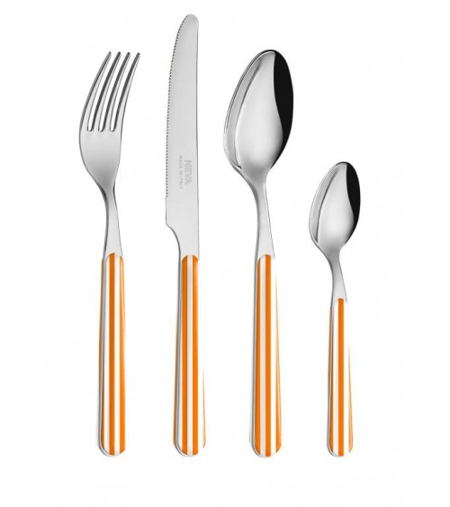 Set 24 Pieces Provencal Cutlery - Orange Strip -  - 8054301502741