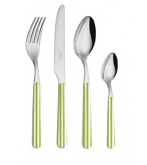 Set 24 Pieces Provencal Cutlery - Green Strip -  - 8054301502925