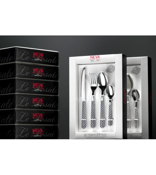 Set 24 Pieces Provencal Cutlery - Green Strip -  - 8054301502925