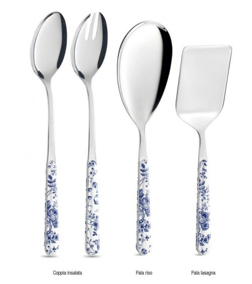 China Roses Blu - 4-Piece Serving Cutlery Set -  - 8056600482359