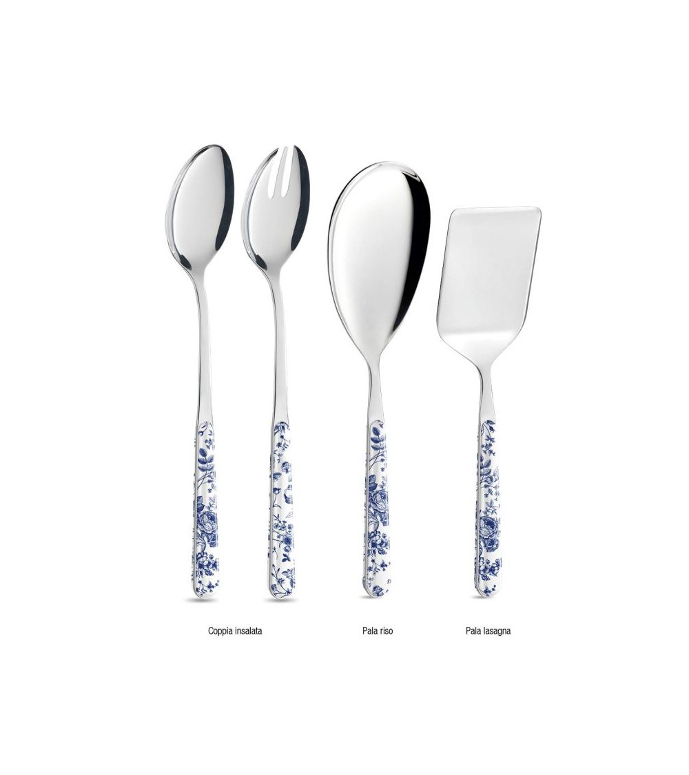 China Roses Blu - Ensemble de couverts de service 4 pièces - 