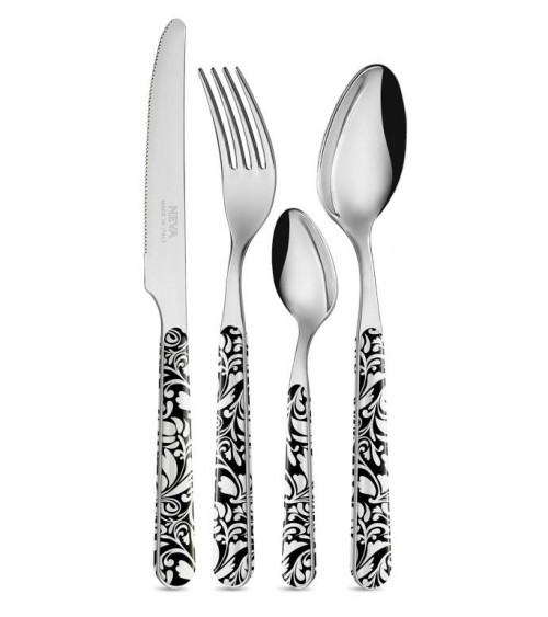 Set 24 Pieces Modern Cutlery - Vintage Black -  - 8053800183383