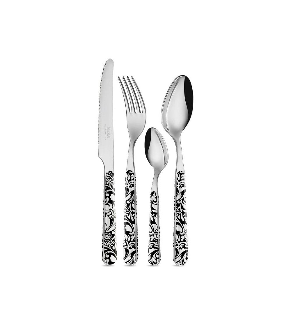 Set 24 Pieces Modern Cutlery - Vintage Black -  - 8053800183383