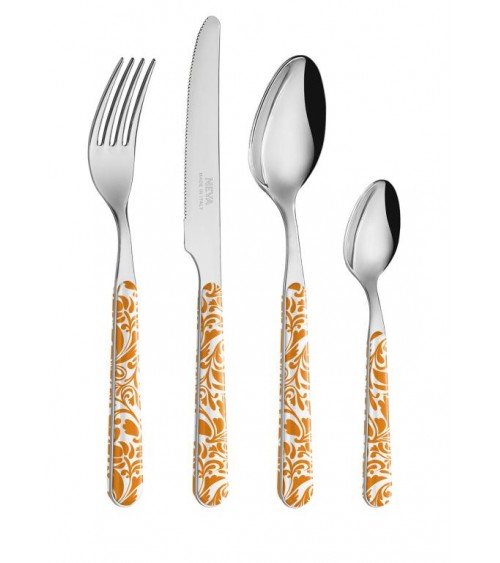 Set 24 Pieces Modern Cutlery - Vintage Orange -  - 8053800184014