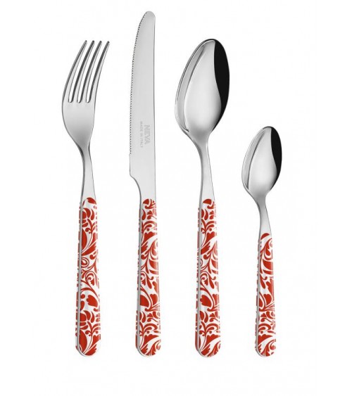 Set 24 Pieces Modern Cutlery - Vintage Red -  - 8053800183925