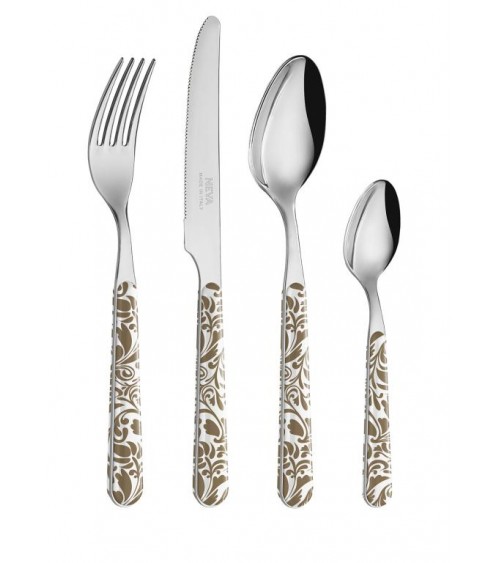 Set 24 Pieces Modern Cutlery - Vintage dove gray -  - 8053800184106