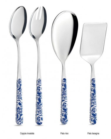 Vintage Blue - Ensemble de 4 couverts de service - 