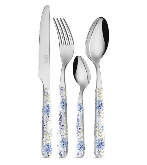 Set 24 Pieces Provencal Cutlery - Vintage Floreal Light Blue -  - 