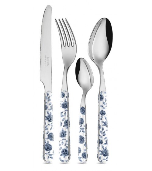 Set 24 Pieces Provencal Cutlery - Vintage Floreal Blue -  - 