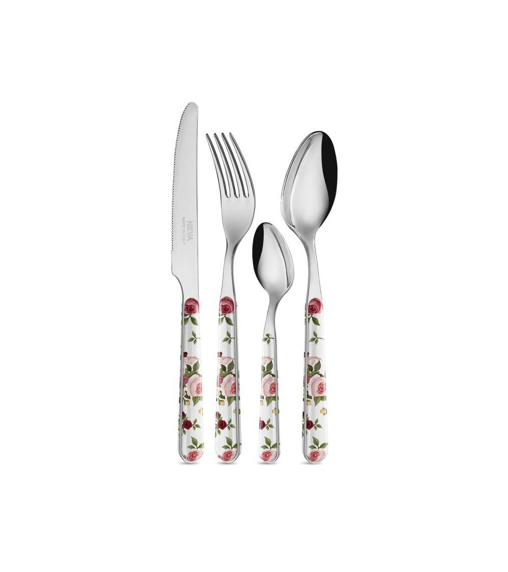 24-Piece Set Cutlery Provencal - Roses Red and Pink -  - 8053800188517
