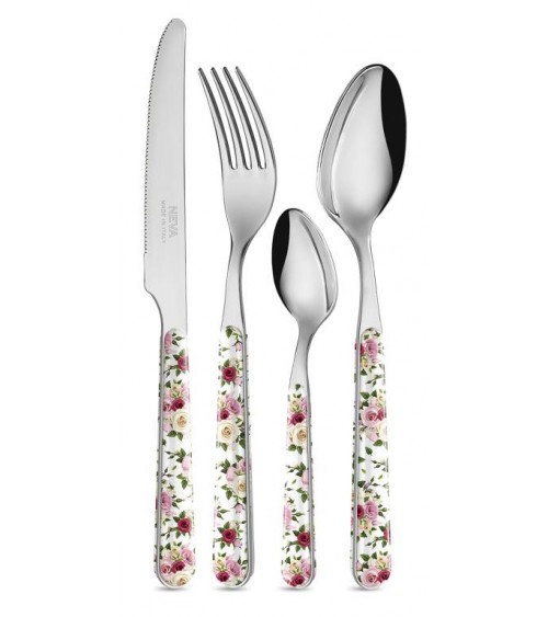 24-Piece Set Cutlery Provencal - Pink Roses