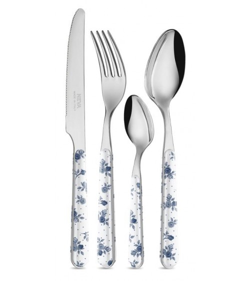 24-Piece Set Cutlery Provencal - Roses Blu