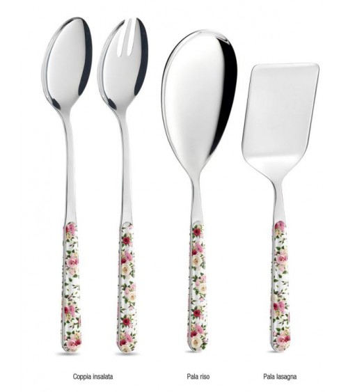 粉红玫瑰 - 4 件餐具套装 -