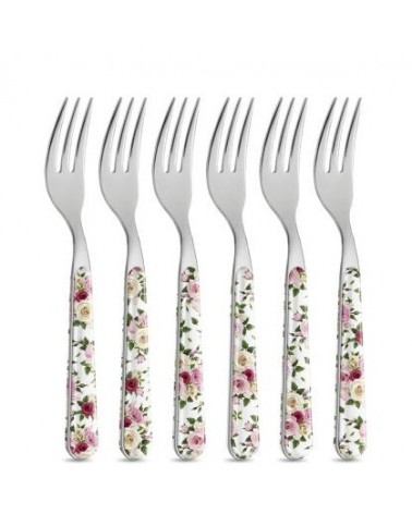 Set 8 Couverts à Dessert Shabby Chic - Roses Roses - 