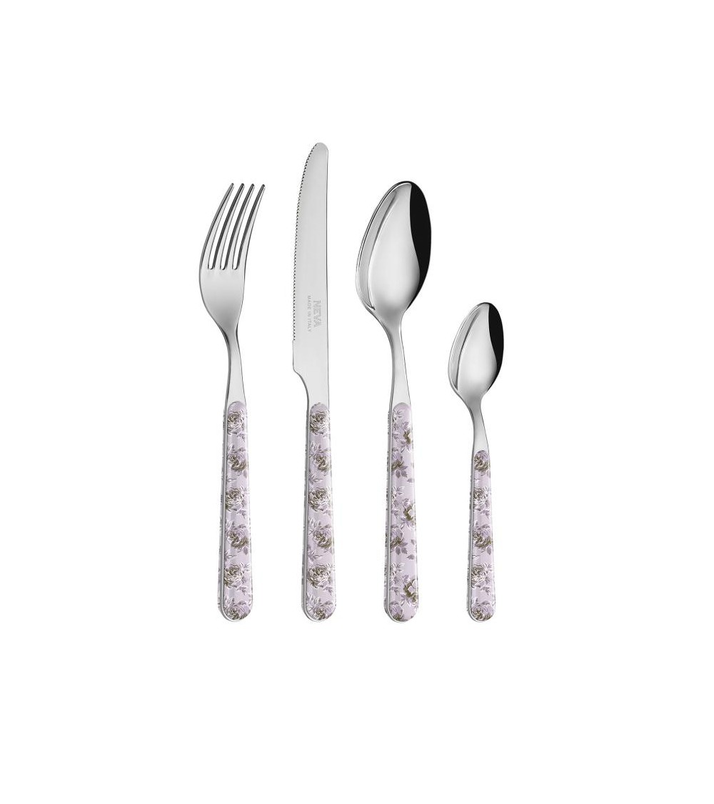 Set 24 Pieces Provencal Cutlery - Retro pink roses -  - 8054301500136