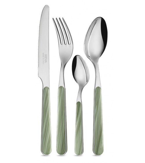 Set of 24 pieces Modern cutlery - Salvia green fir testers -