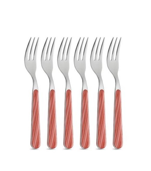 8 件套甜点餐具 - 珊瑚粉冷杉 -