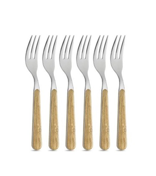 8 件套甜点餐具 - 浅松木 -