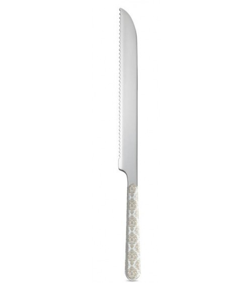 8 件套甜点餐具 - 浅蓝色锦缎 -