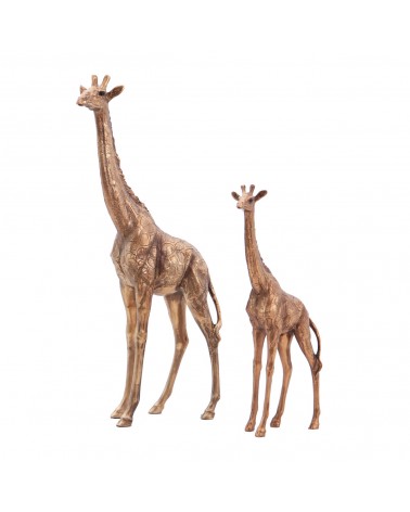 Gold Giraffe Sculpture - Set of 2 Pieces -  - 