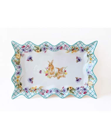 Pirofila Porta Colomba in Ceramica con Decoro Pasquale "Spring Easter" - Royal Family - 