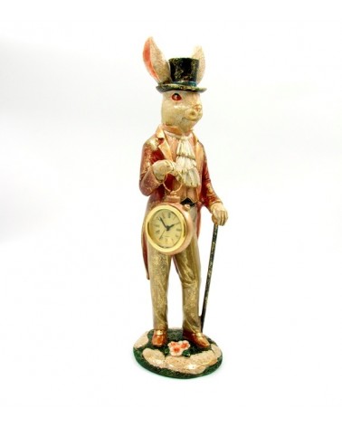 Decorative Easter Rabbit with stick and watch -