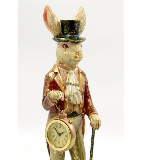 Lapin de Pâques décoratif avec bâton et montre -