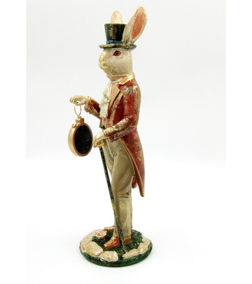 Lapin de Pâques décoratif avec bâton et montre -