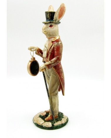 Decorative Easter Rabbit with stick and watch -