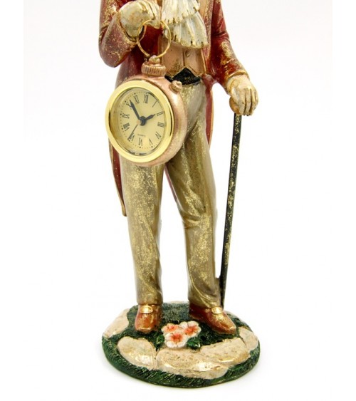 Dekoratives Oster Kaninchen mit Stick und Uhr -