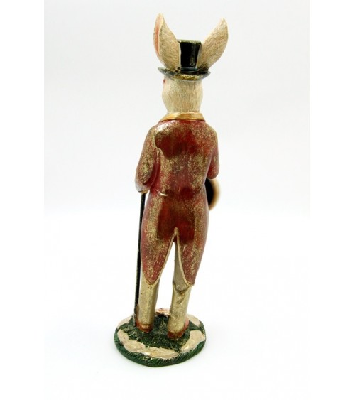Decorative Easter Rabbit with stick and watch -