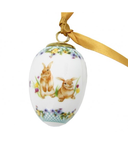 Set 6 Assorted Ceramic Eggs "Spring Easter" - Royal Family