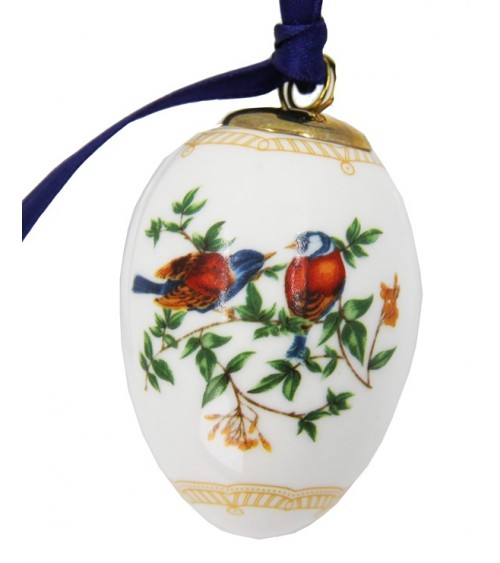 Set 4 Uova Assortite in Ceramica "Spring Easter Birds" - Royal Family - 