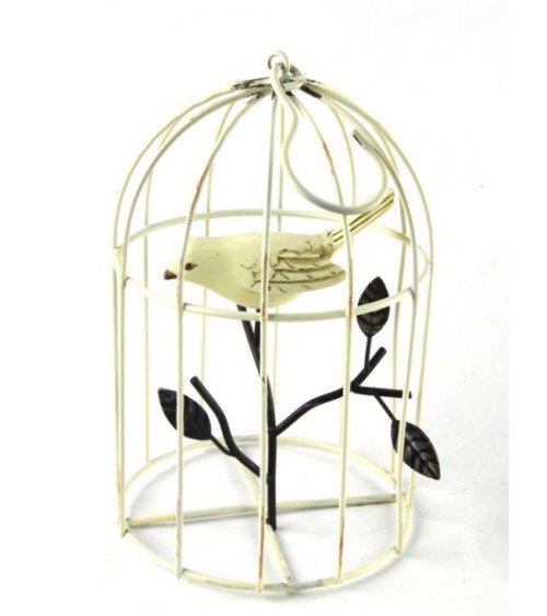 Ivory Metal Cage with Bird on Branch Vintage "Easter Edition" - Royal Family
