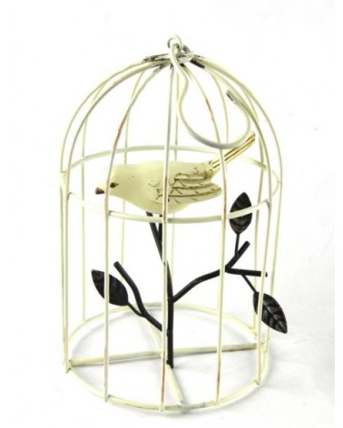 Ivory Metal Cage with Bird on Branch Vintage "Easter Edition" - Royal Family -  - 