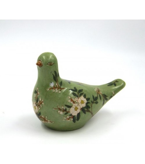 Easter Dove in Green Ceramic Decorated "Secret Garden" - Royal Family
