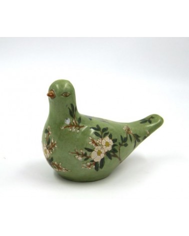Colomba Pasquale in Ceramica Verde Decorata "Secret Garden" - Royal Family - 