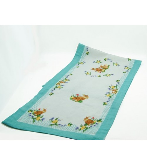 Easter runner in "Saster Easter" fabric - Royal Family -