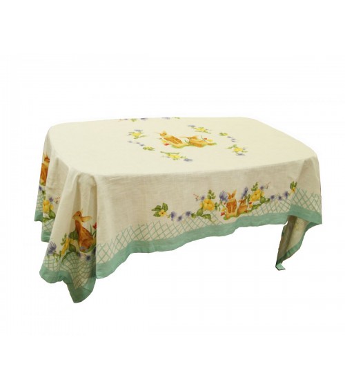 Easter Tablecloth in "Spring Easter" Fabric 140 x 140 cm - Royal Family -  - 