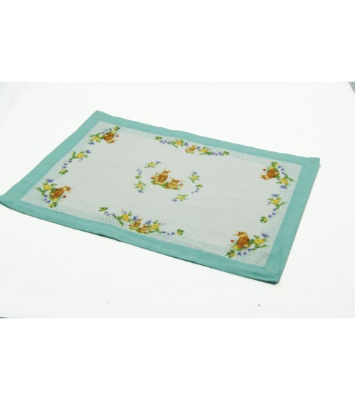 Set of 2 American Easter placemats in "Spring Easter" fabric - Royal Family -  - 