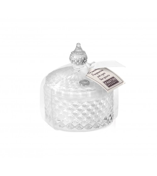 Refined Favor Fantin Argenti - White Crystal Candle Holder
