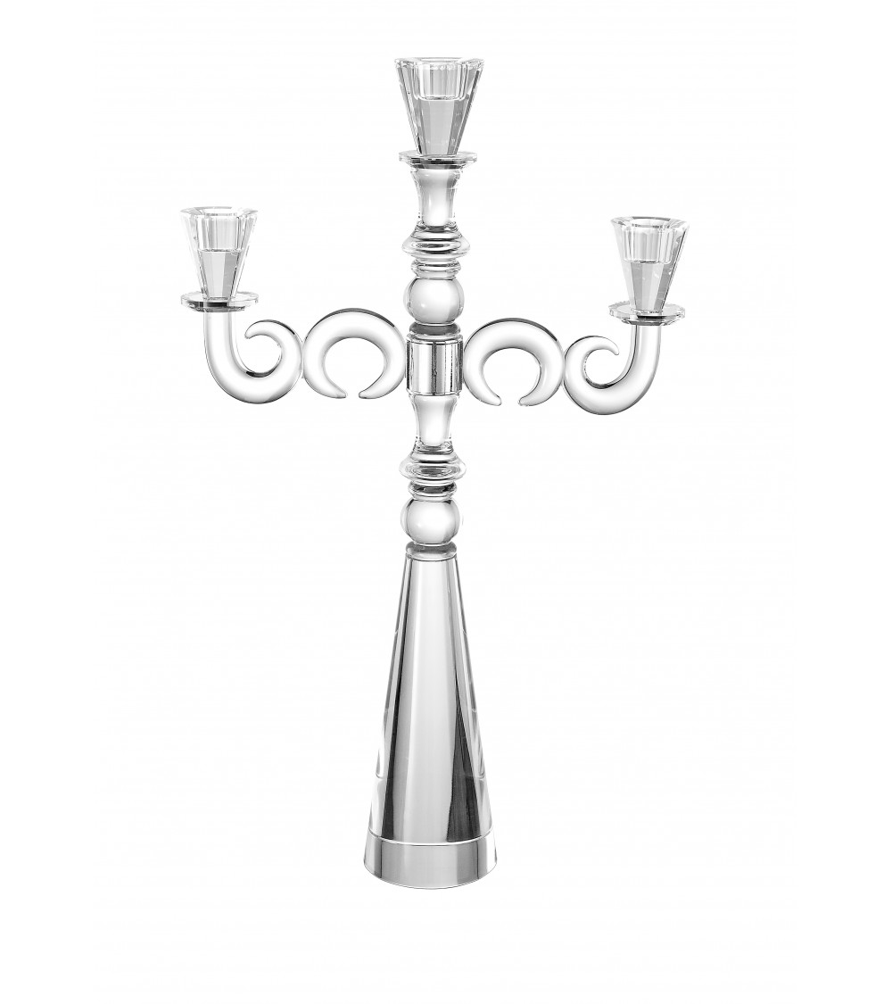 Crystal Candelabra 3 Flames H53 Fantin Argenti - Made in Italy -  - 