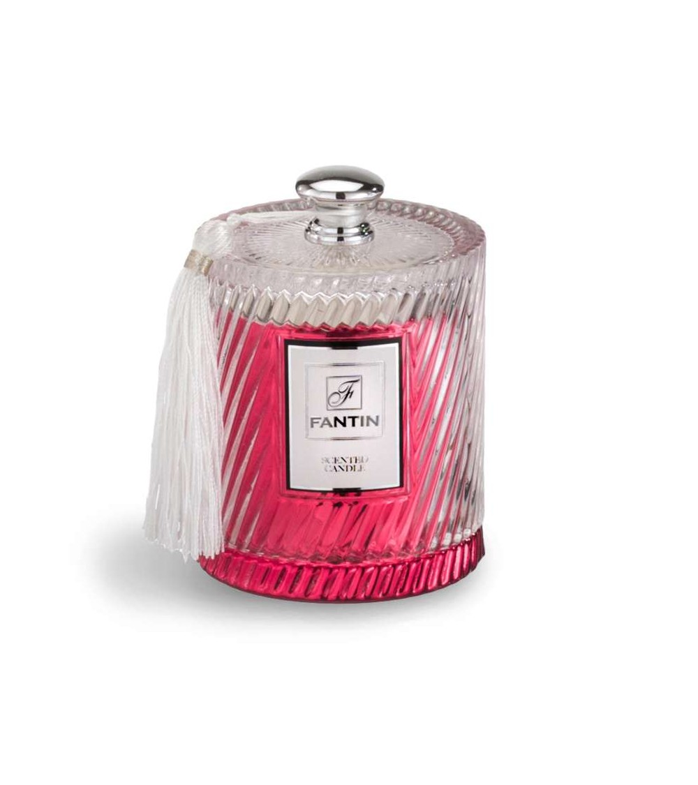 Bougie Parfumée Favor Elegant - Rouge - Boîte en Verre - 