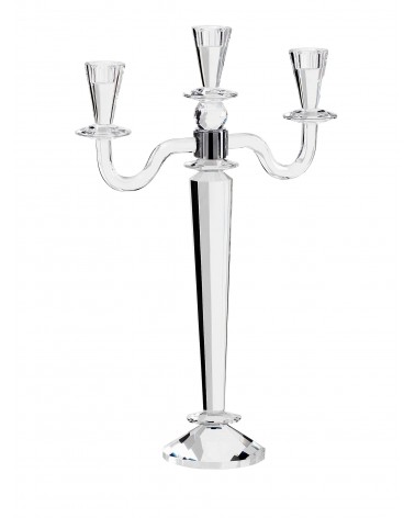 K9 crystal candelabra with 3 flames h 52 cm | Fantin Argenti | Made in Italy -  - 