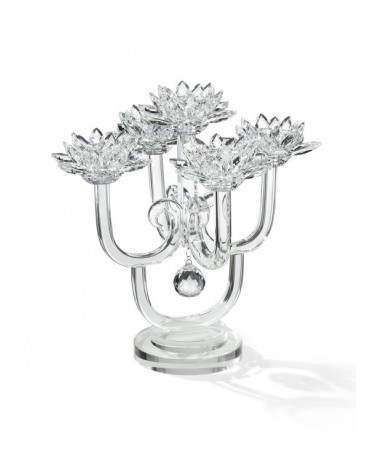 5 Flame Crystal Candelabra with Flowers - Fantin Argenti -  - 