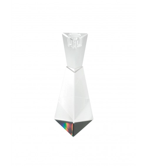 Elegant Favor Fantin Argenti - Geometric Large Crystal Candle Holder